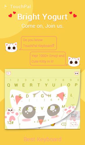 TouchPal Bright Yogurt Theme