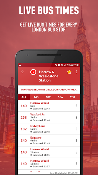 London Live Bus Times