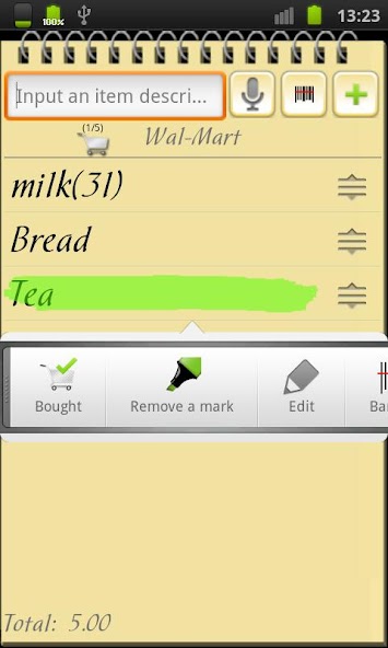 Shopping List