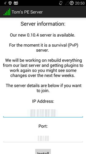 Tom's PE server