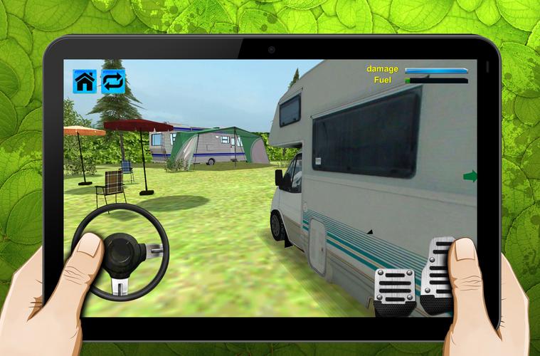 Camping RV Caravan Parking 3D