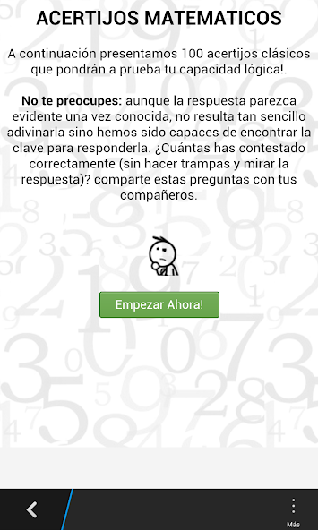 Juego Acertijos Matematicos