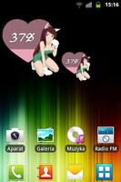 Cute Anime Girl Battery Widget