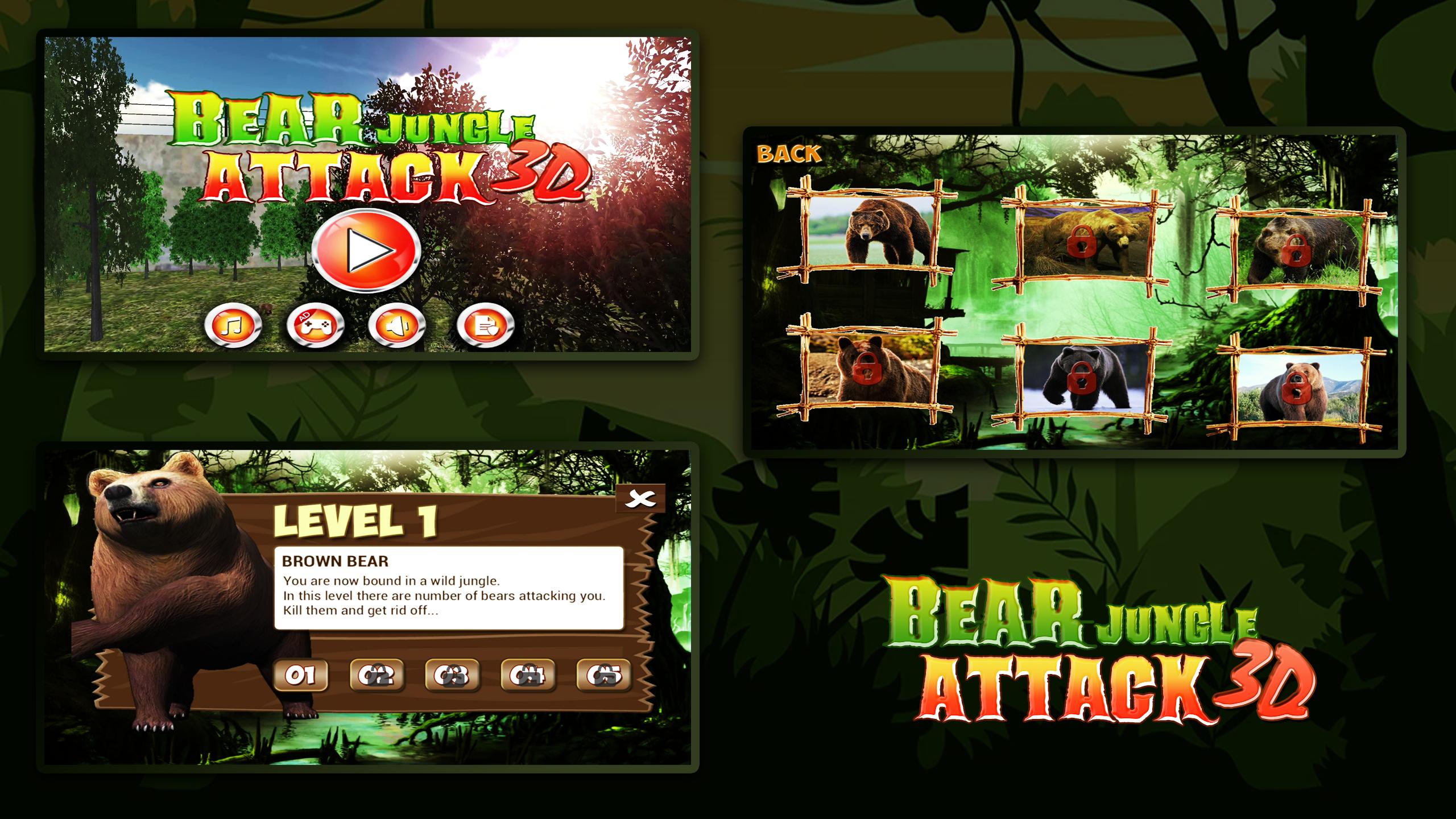 Jungle Bear Shooting Game