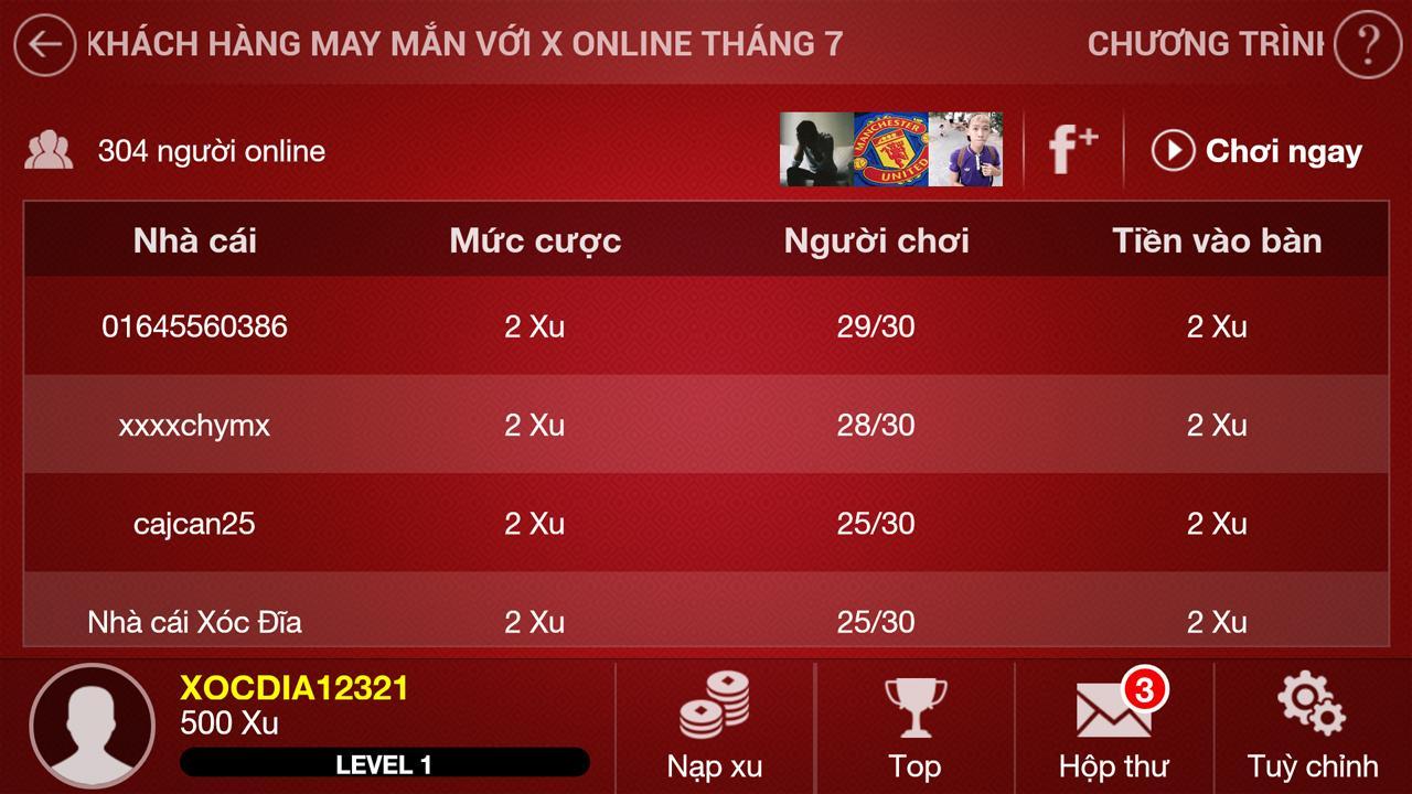 Xoc dia Online doi thuong