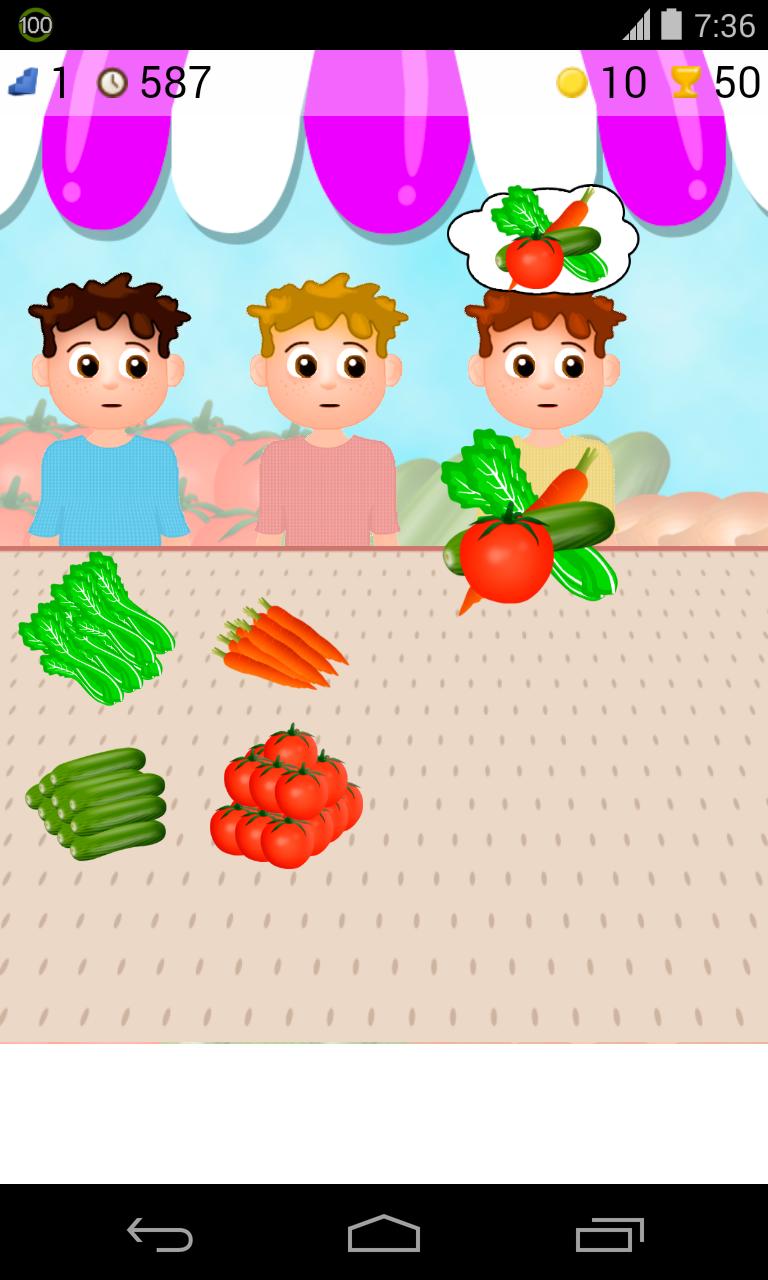 vegetables market game