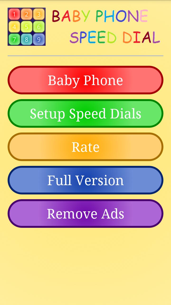 Baby Phone Speed Dial