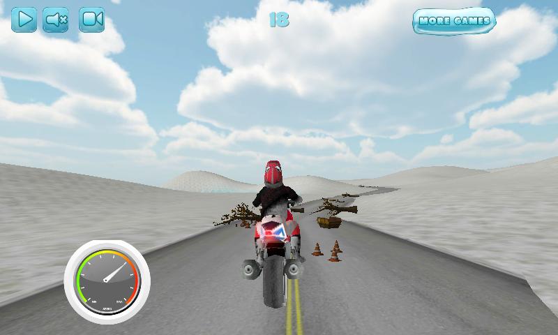 Frozen Highway Moto Rider