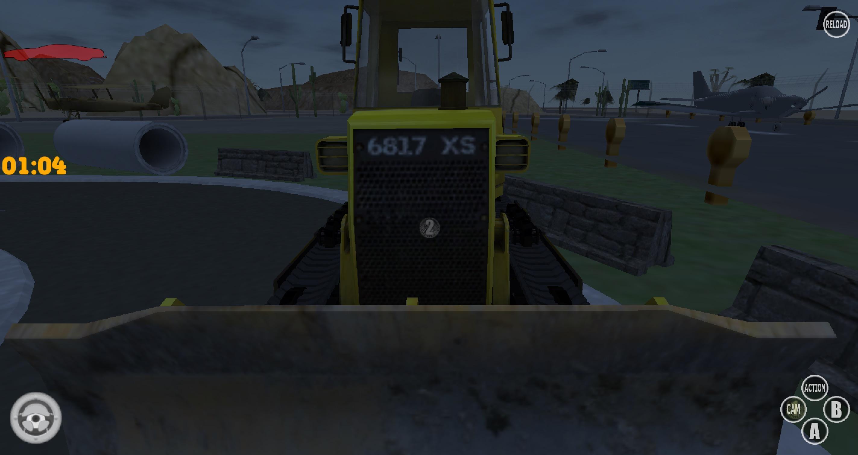 Construction Bulldozer Driving