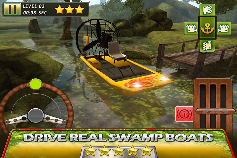 Swamp Boat Parking - 3D Racer