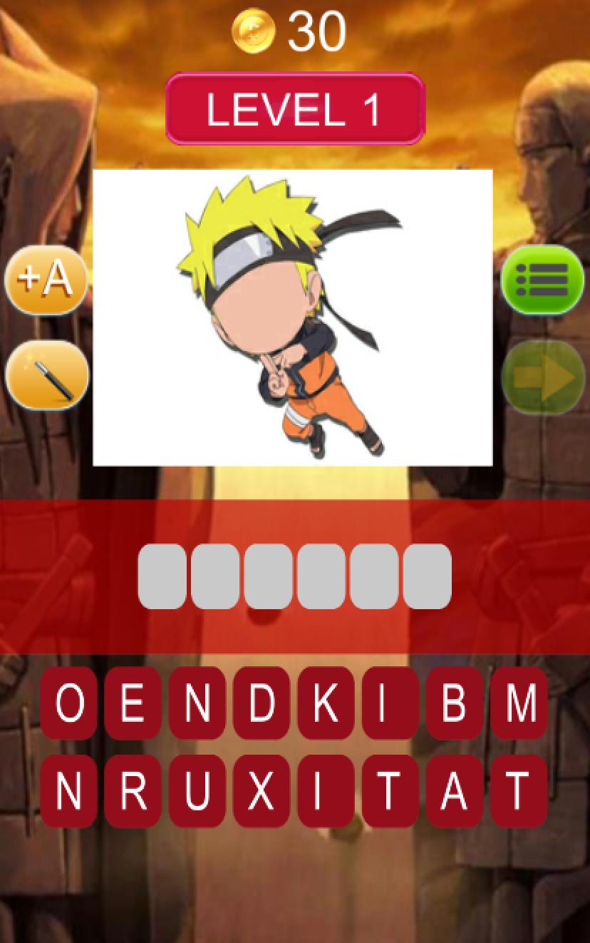 Guess Character Ninja Anime