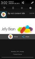 Jelly bean notifications Demo