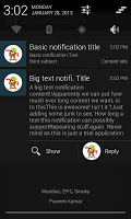 Jelly bean notifications Demo