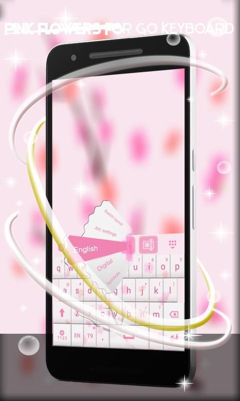 Pink Spring Flowers Keyboard