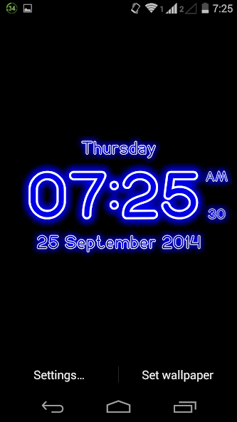 Neon Digital Clock Wallpaper