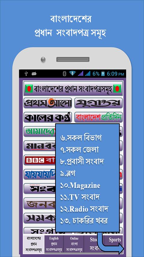 All in One BD Newspapers Links