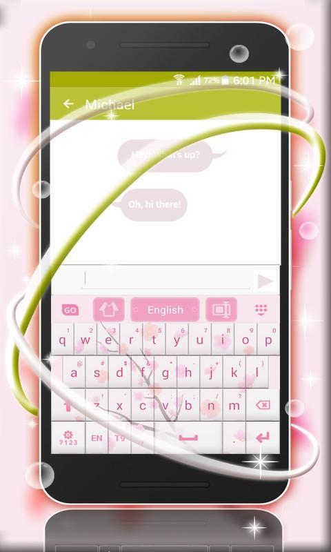 Pink Spring Flowers Keyboard