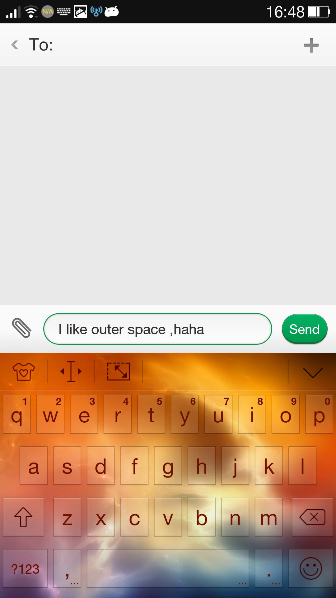 Outer Space Theme - iKeyboard