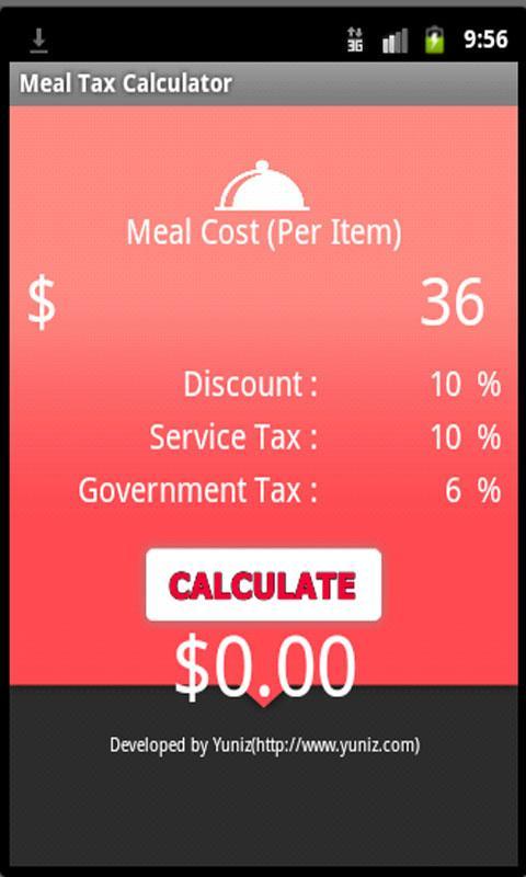 Meal Calculator - FREE