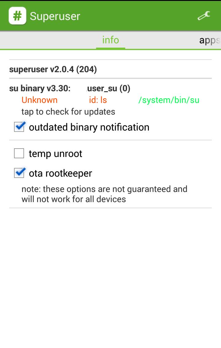 DroSU (Superuser for Android)