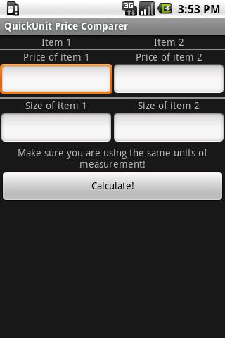 QuickUnit Price Comparer