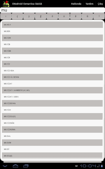 Ottodroid Ottoman Dictionary