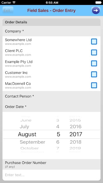 Tap-to Mobile Forms