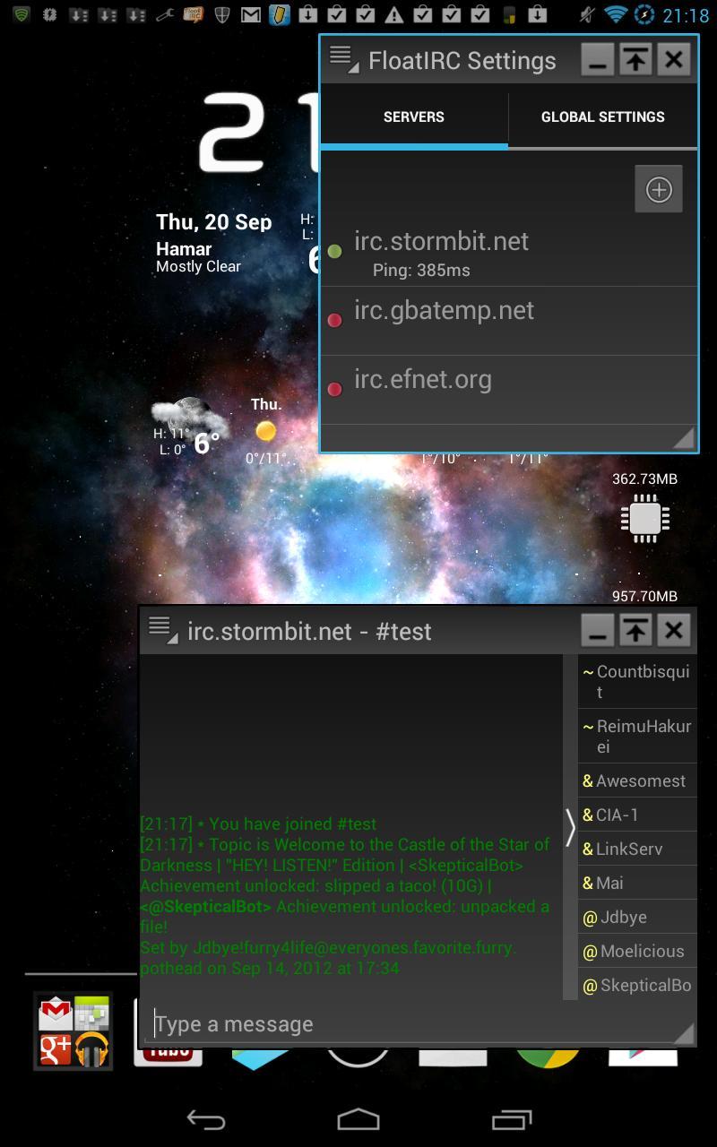 FloatIRC Beta - Floating Chat