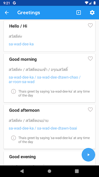 Learn Thai - Phrasebook