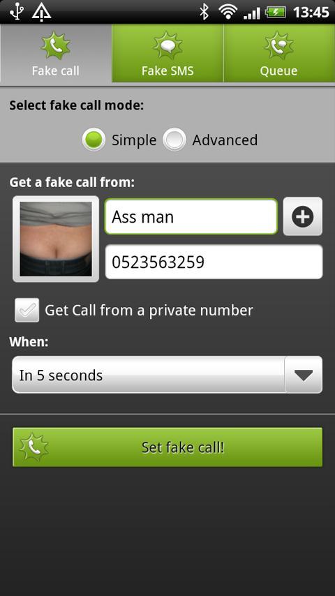 BOOM! Fake call and SMS Lite