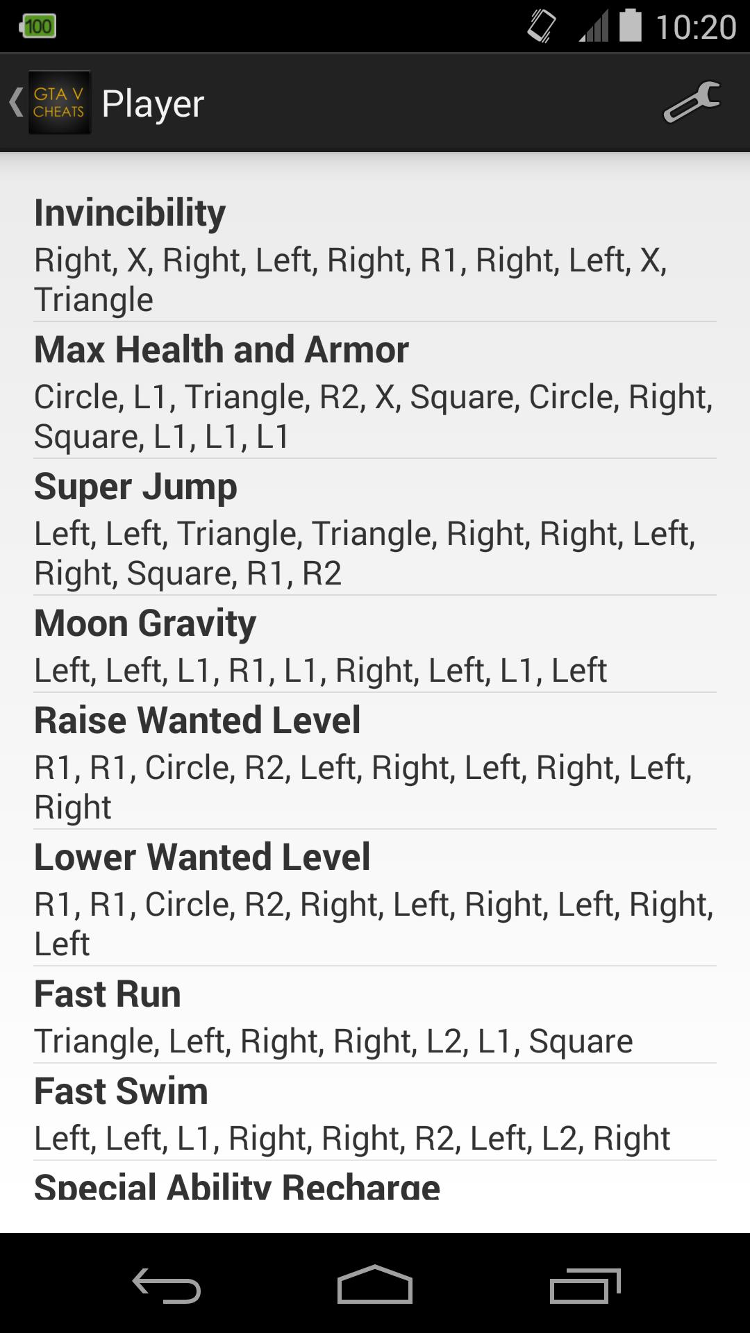 Cheats for GTA 5 (PS4 / Xbox)