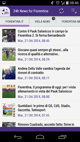 24h News for Fiorentina