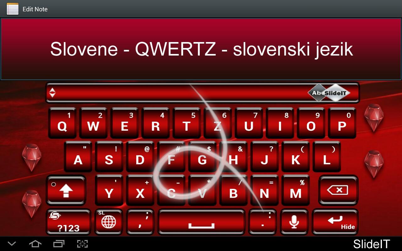 SlideIT Slovenian QWERTZ Pack