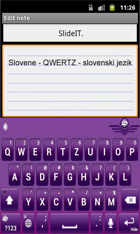 SlideIT Slovenian QWERTZ Pack