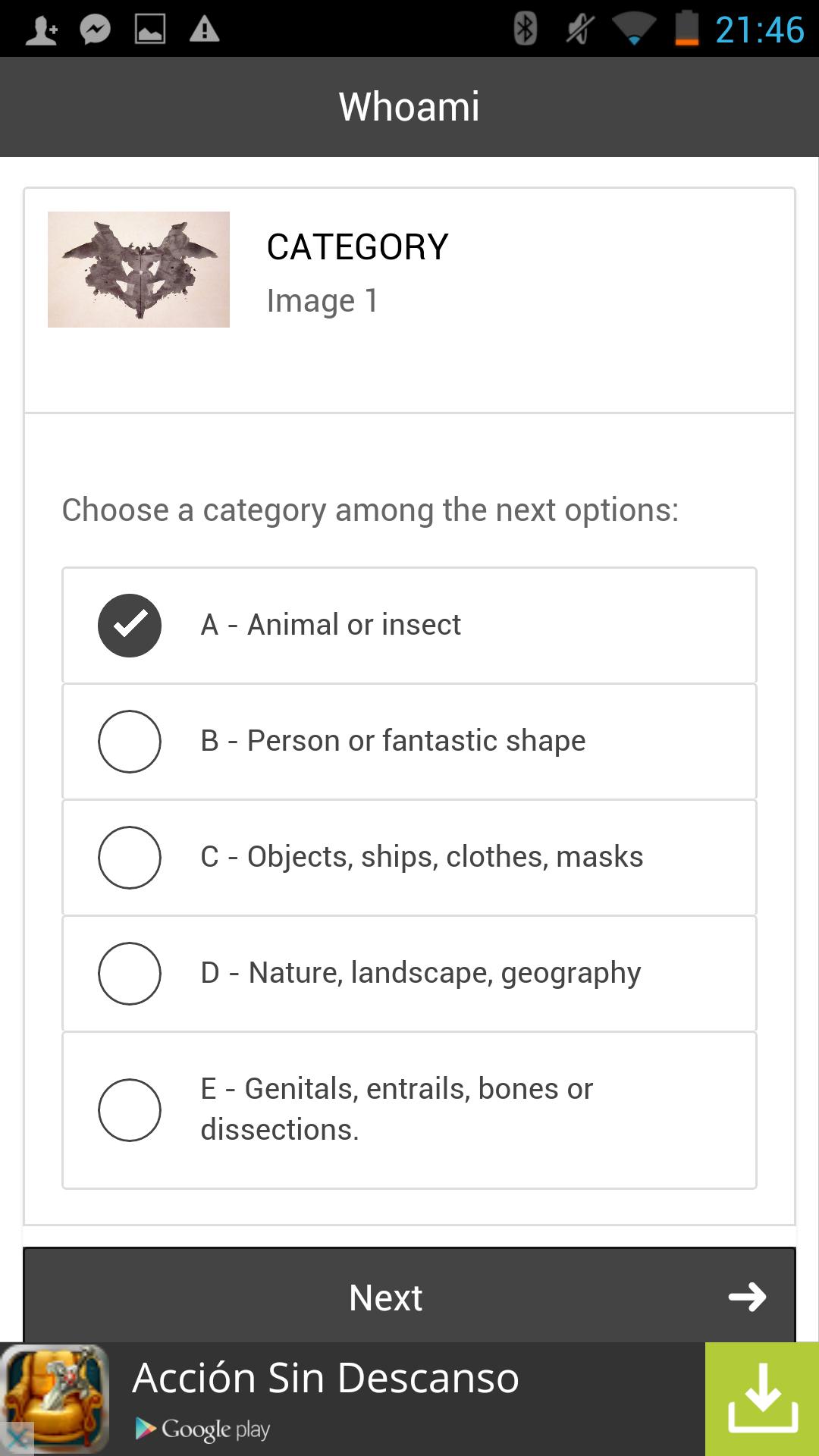 Whoami - Personality test