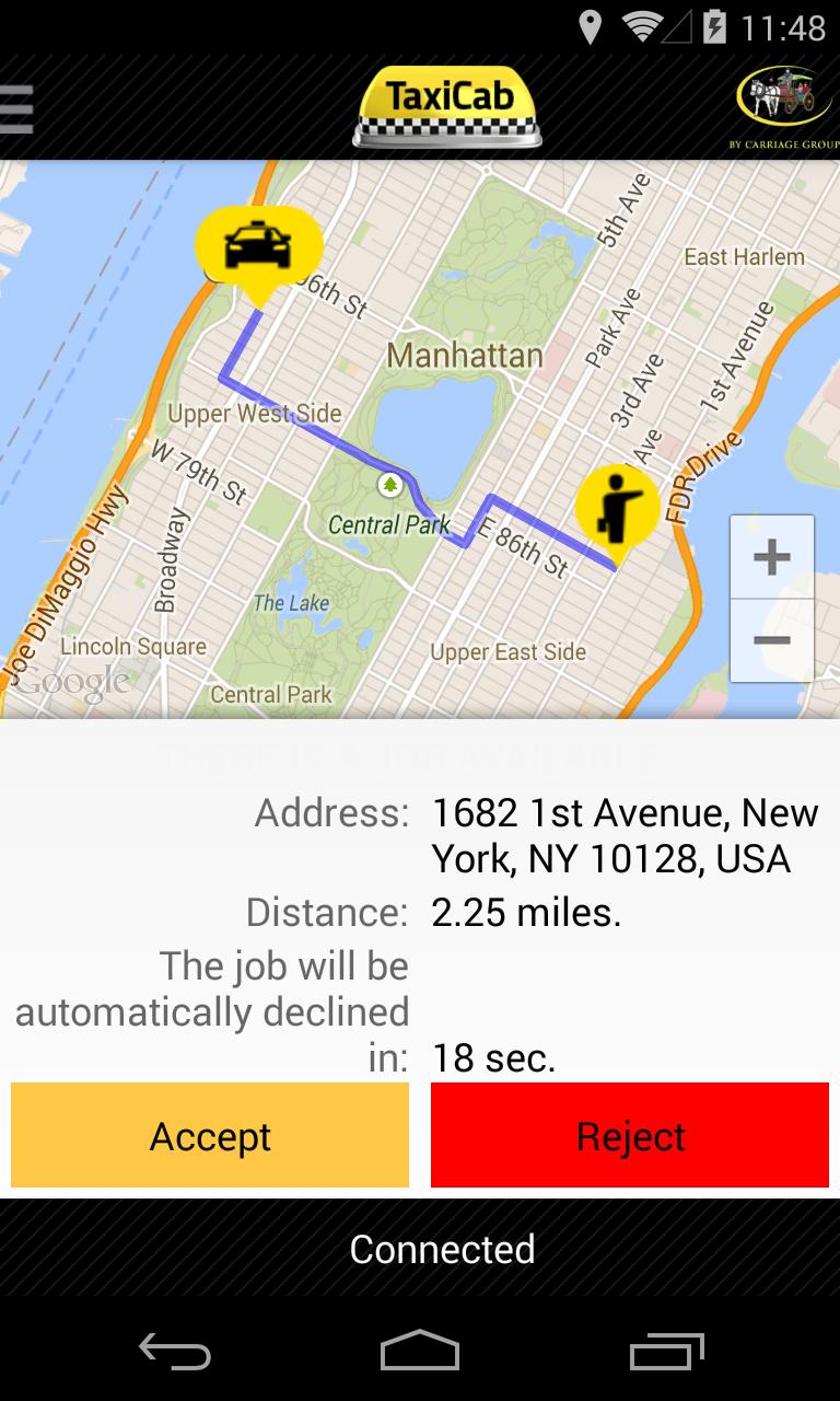 TaxiCab Driver App