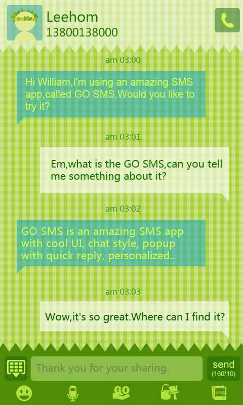 GO SMS Pro Picnic Theme