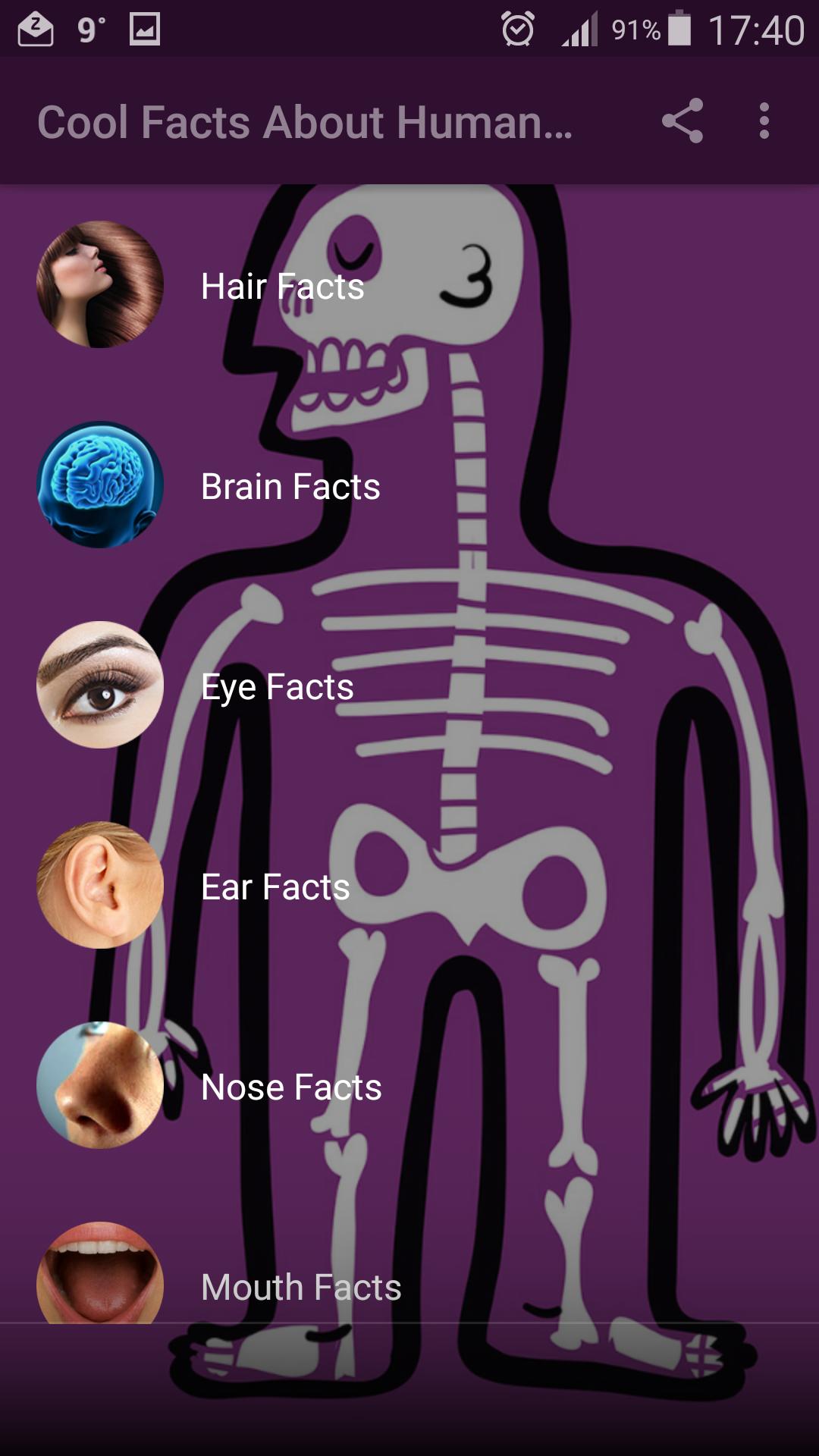 Cool Facts About Human Body