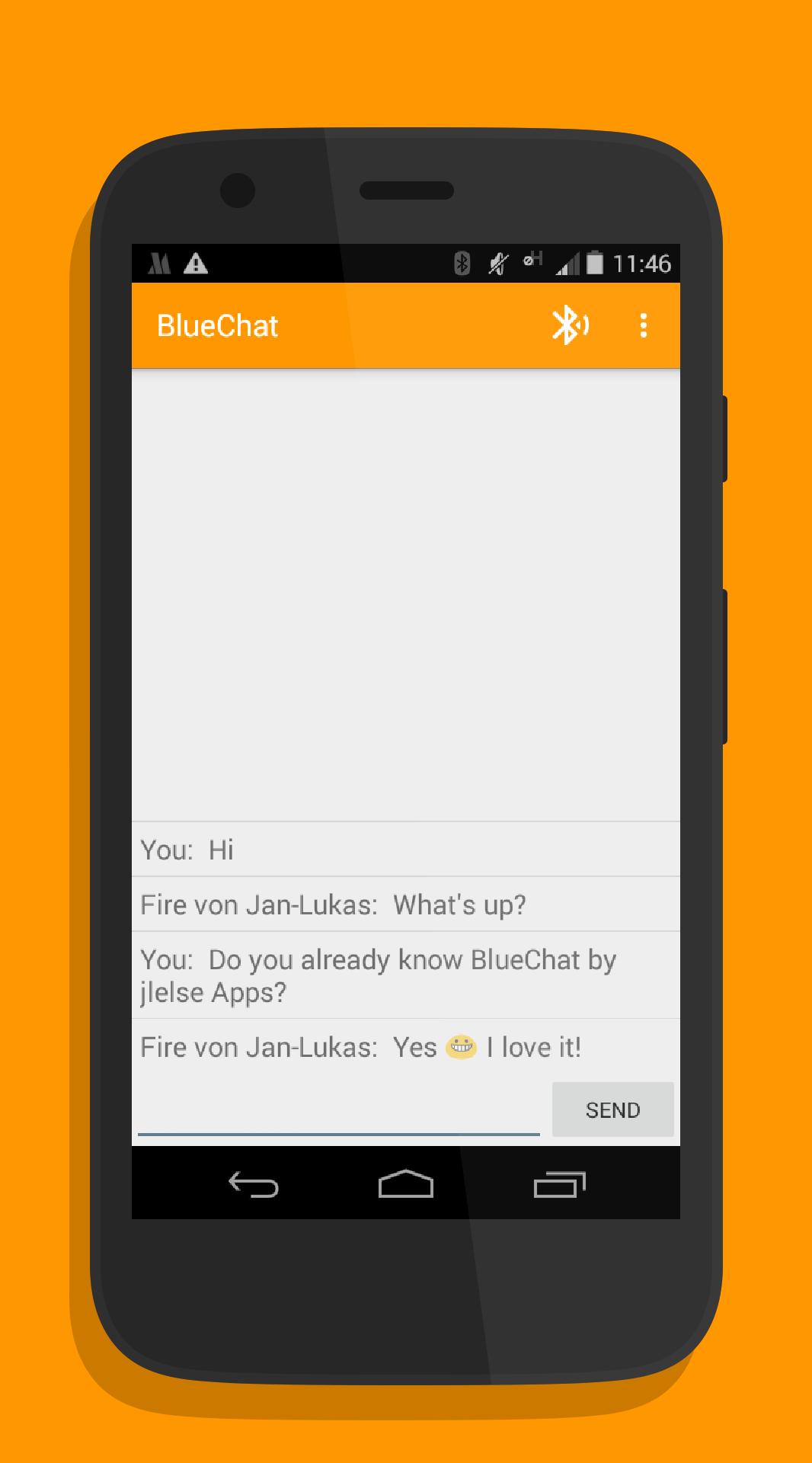 BlueChat. Chat via Bluetooth.