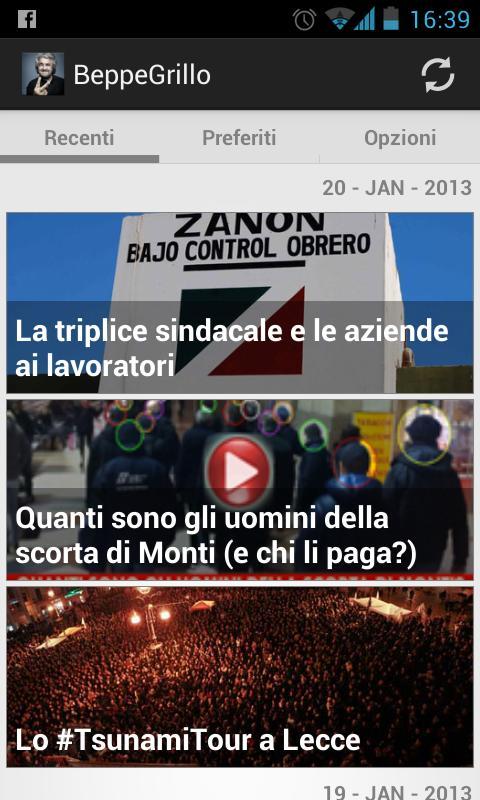 Beppe Grillo Blog Italian news