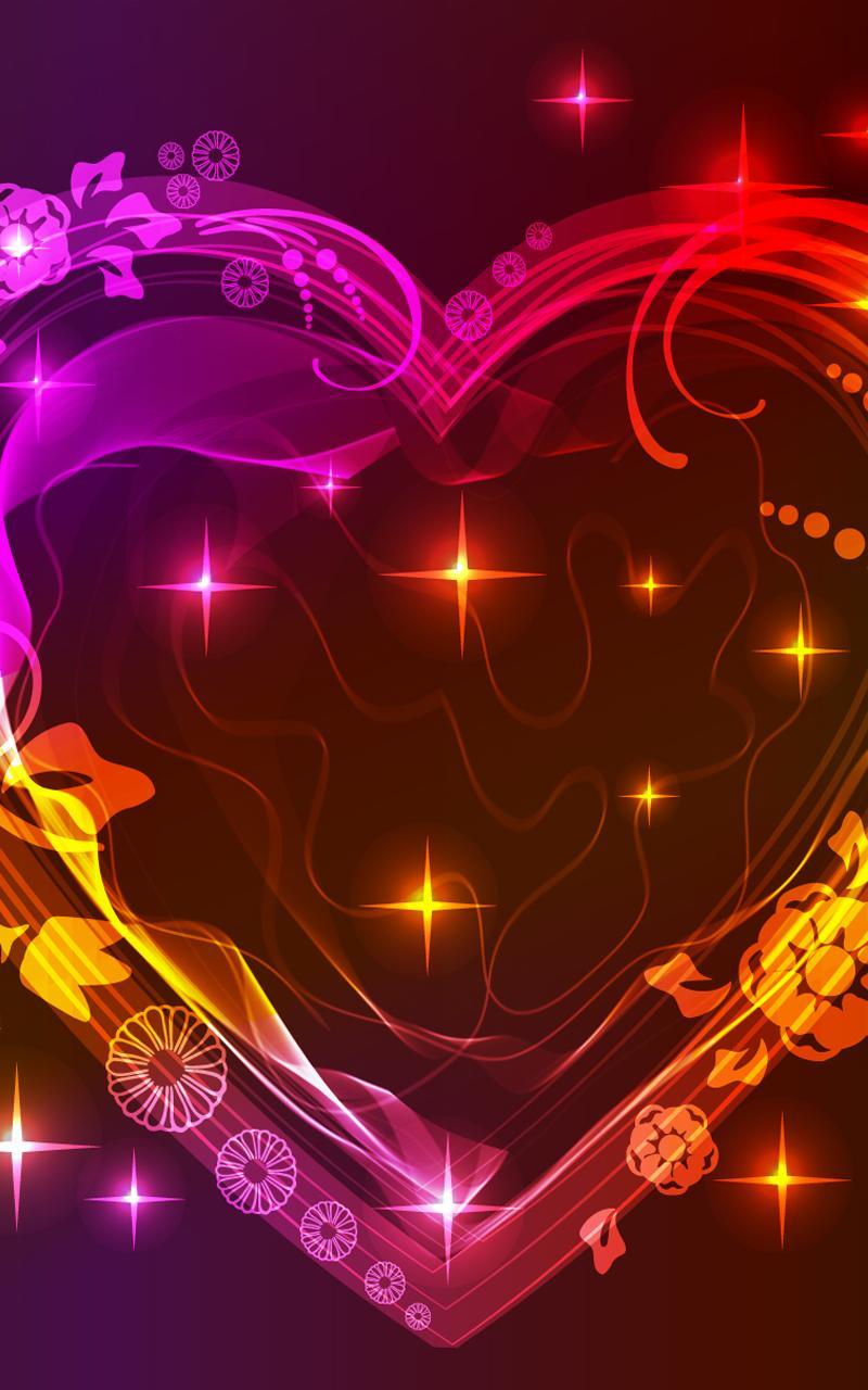 Neon Hearts Live Wallpaper