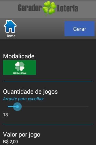 Gerador de jogos da loteria +