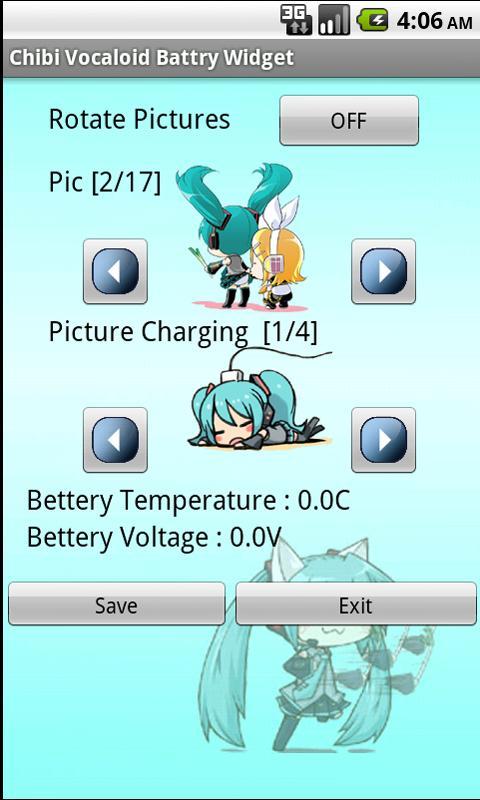 Chibi Vocaloid Battery Widget