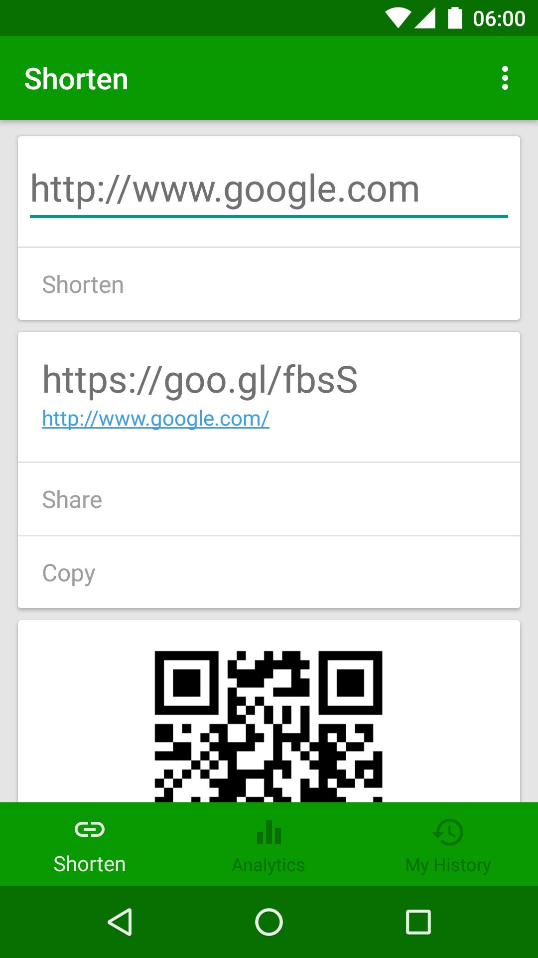 goo.gl URL Shortener (Unofficial)