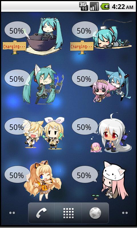 Chibi Vocaloid Battery Widget