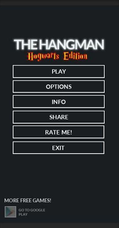 HangMan Hogwarts Quiz Edition