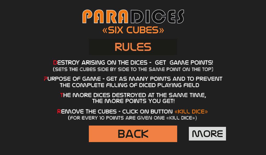 ParaDices "Six Cubes"