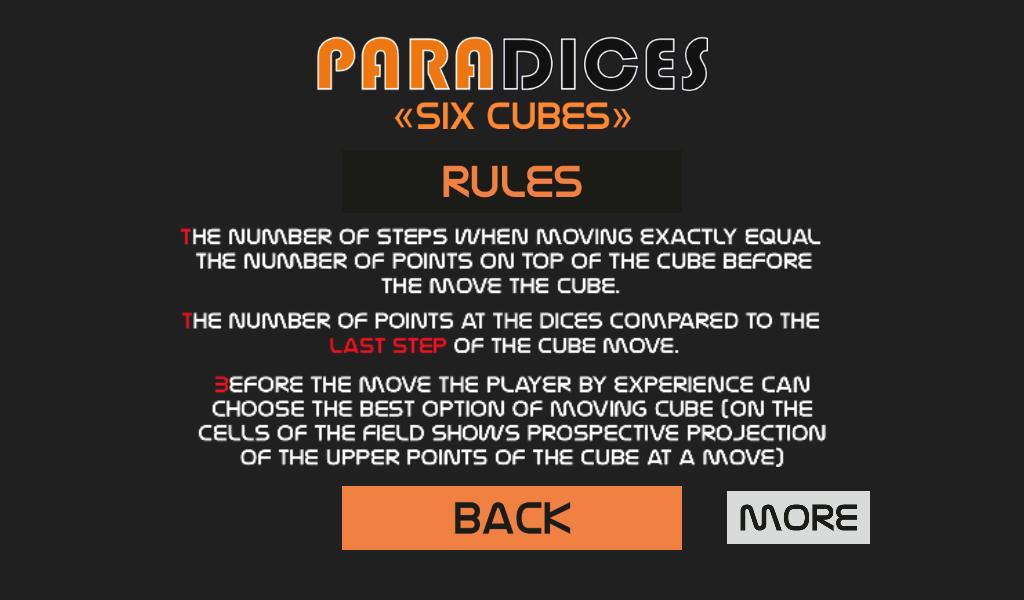 ParaDices "Six Cubes"