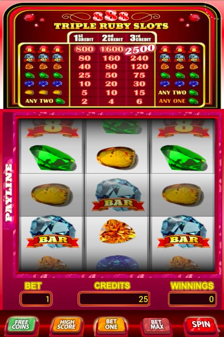 SLOTS - Triple Ruby Slots 888