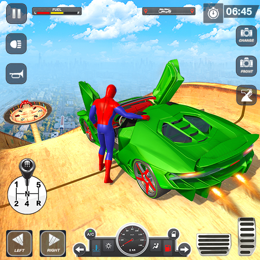 Mega Ramp Superhero Car Game